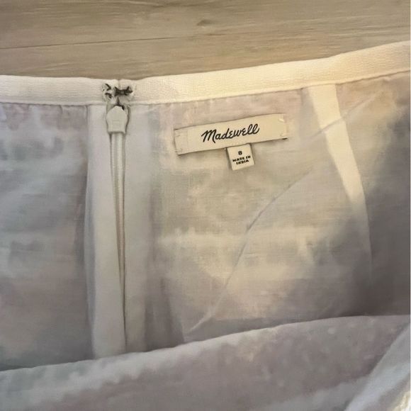 Madewell Jacquard Gamine Mini Skirt Size 8 Red Blue White Striped Geo Aztec Prin - Picture 2 of 6